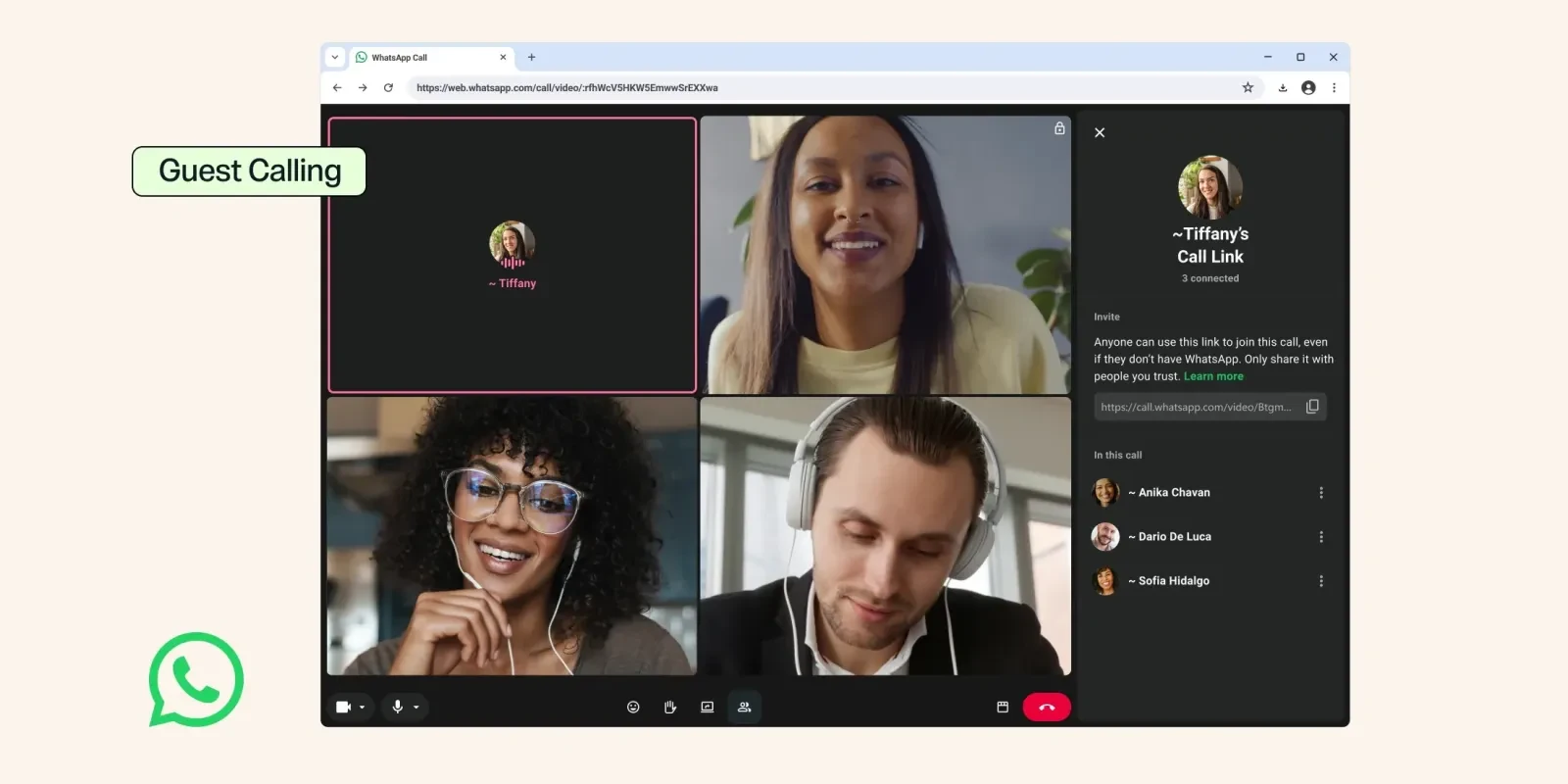 WhatsApp Guest Calls Let Anyone Join Without an Account