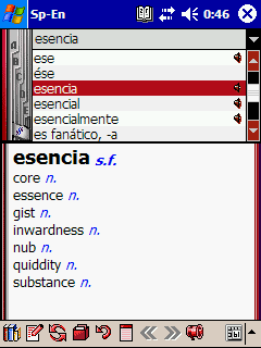 English talking English-Spanish and Spanish-English Gold dictionary icon